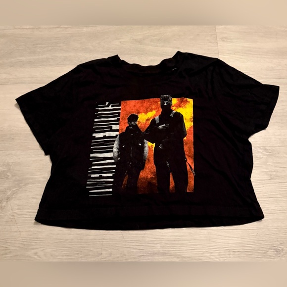 Twenty One Pilots Tops - Twenty One Pilots Clancy Album Cover Black Crop Top Tee Shirt 2XL Women’s